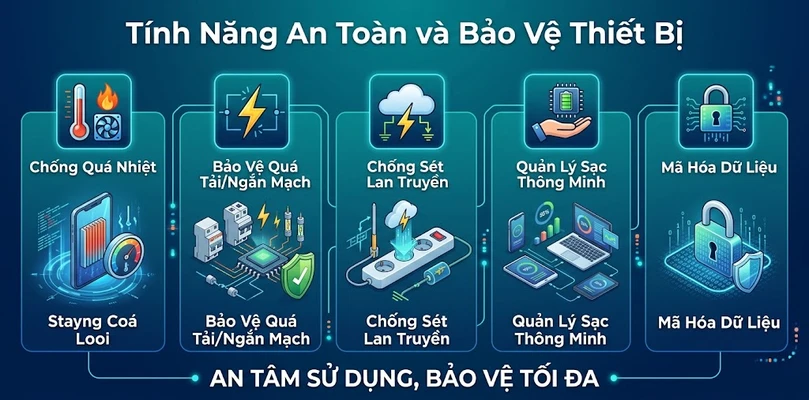 Tính Năng An Toàn và Bảo Vệ Thiết Bị